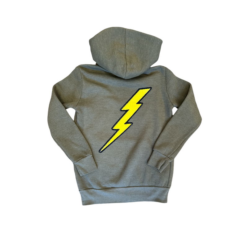 Letterman M Zip Up Hoodie Hgrey