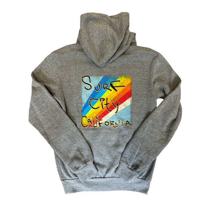 california vintage Spray M Zip Up Hoodie Heather Grey