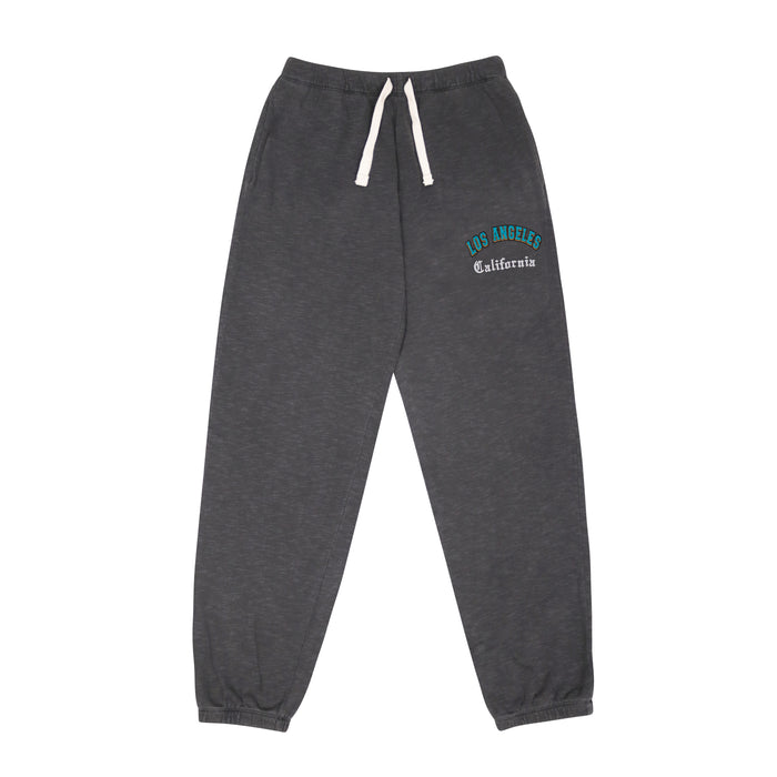 california vintage Letterman M Sweatpants Washed Black