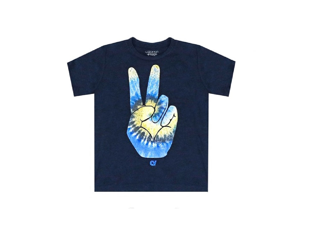 Tie dye blue peace Tee
