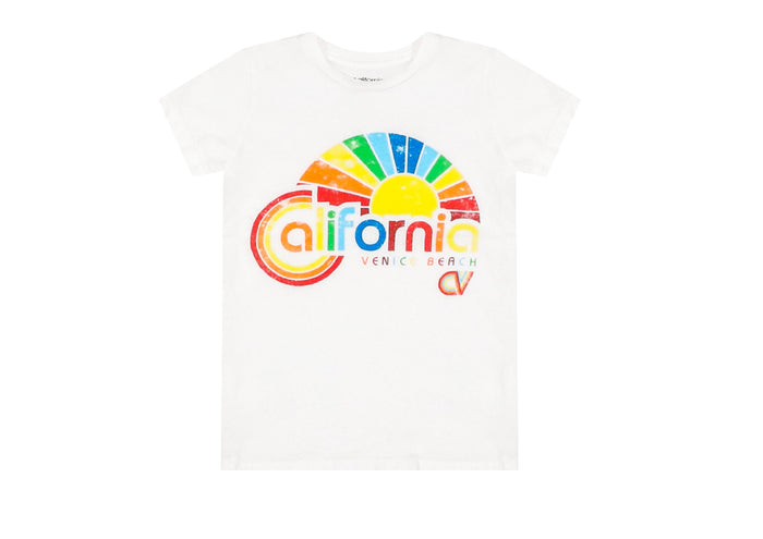 california vintage Calisun Crew Neck Tee White