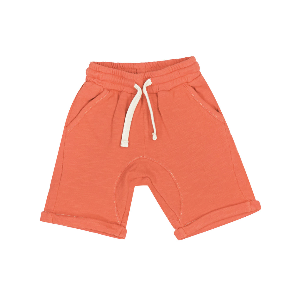 Drop crotch shorts orange