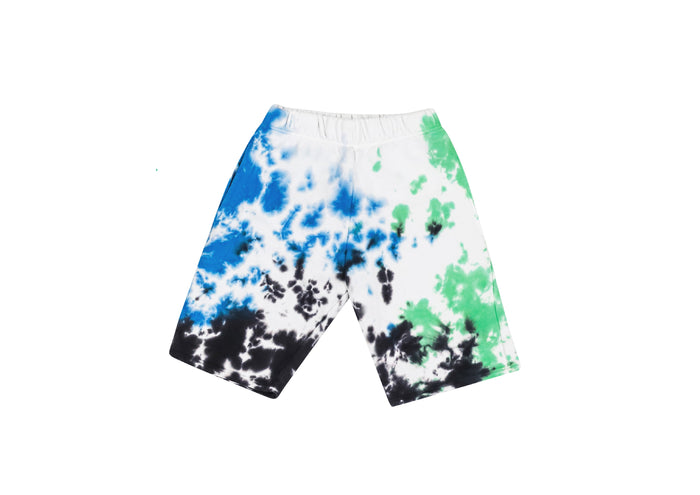 california vintage Tie dye boy green short TD3